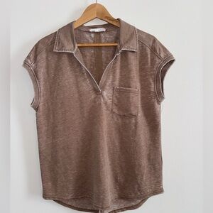 Brown Short Sleeve Women's Tee